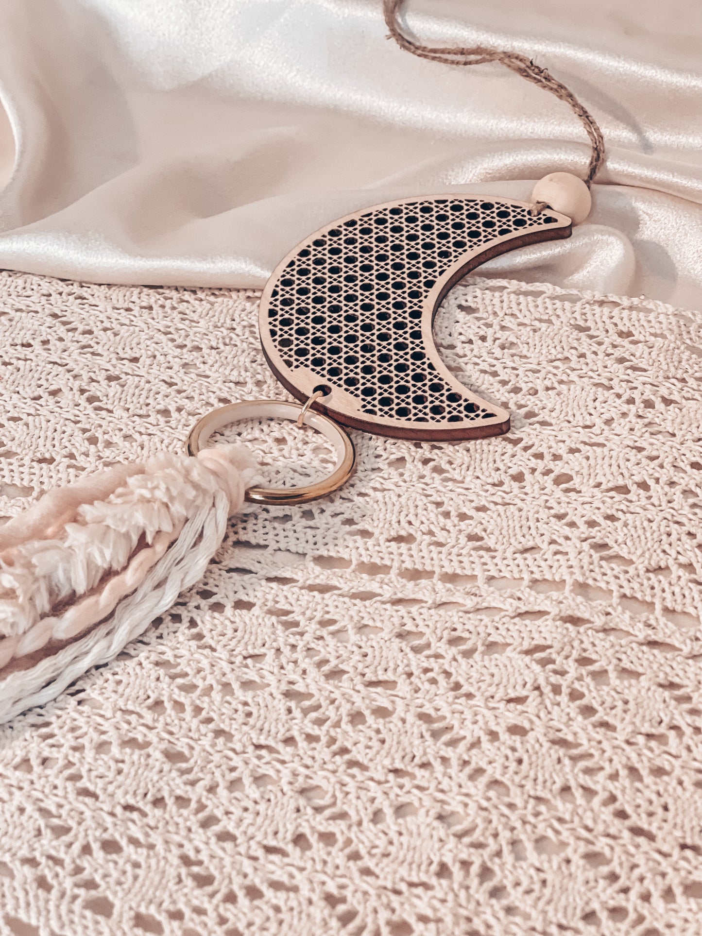 Macramé Wall or Rear Car Mirror Hanger