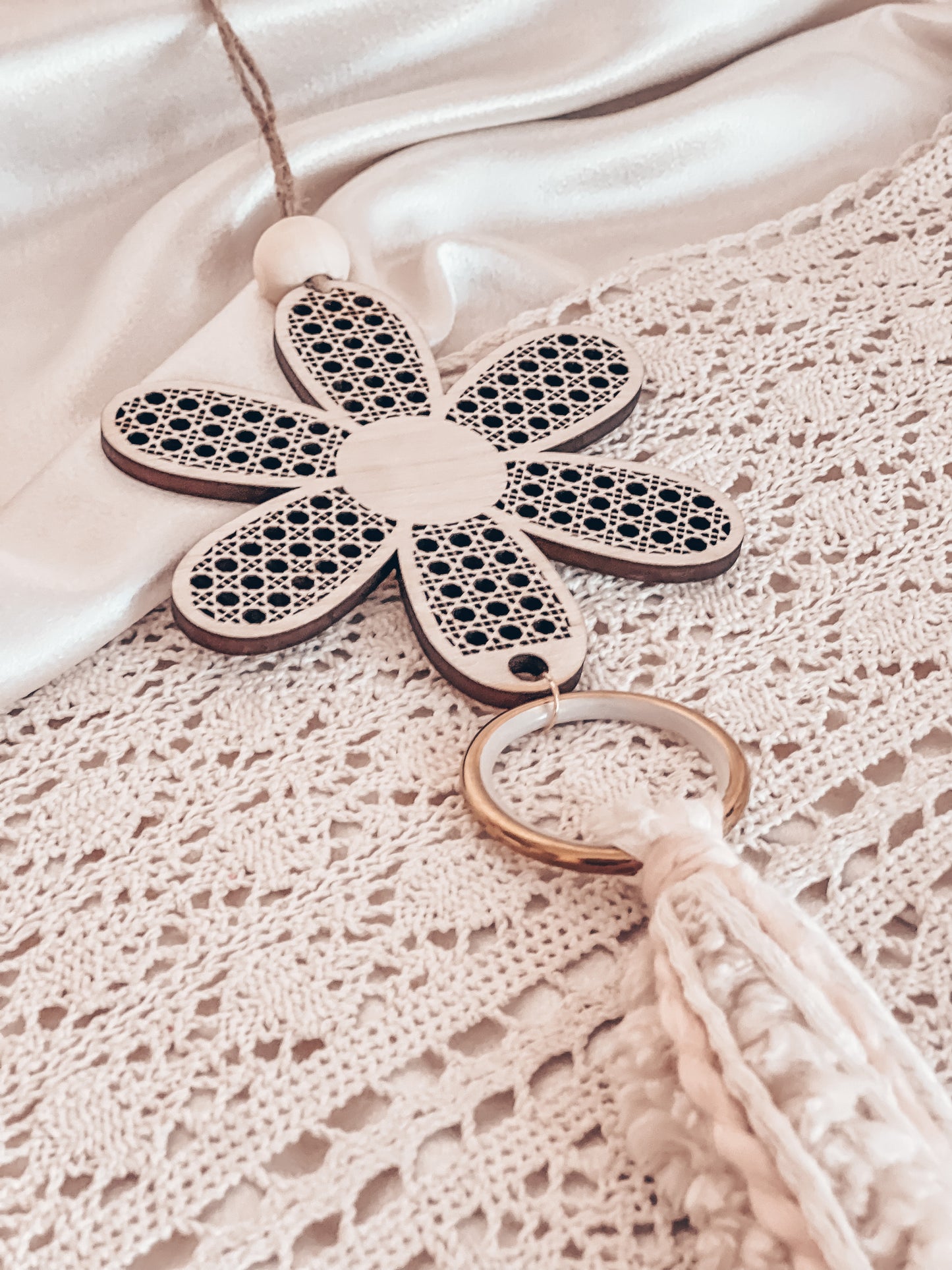 Macramé Wall or Rear Car Mirror Hanger