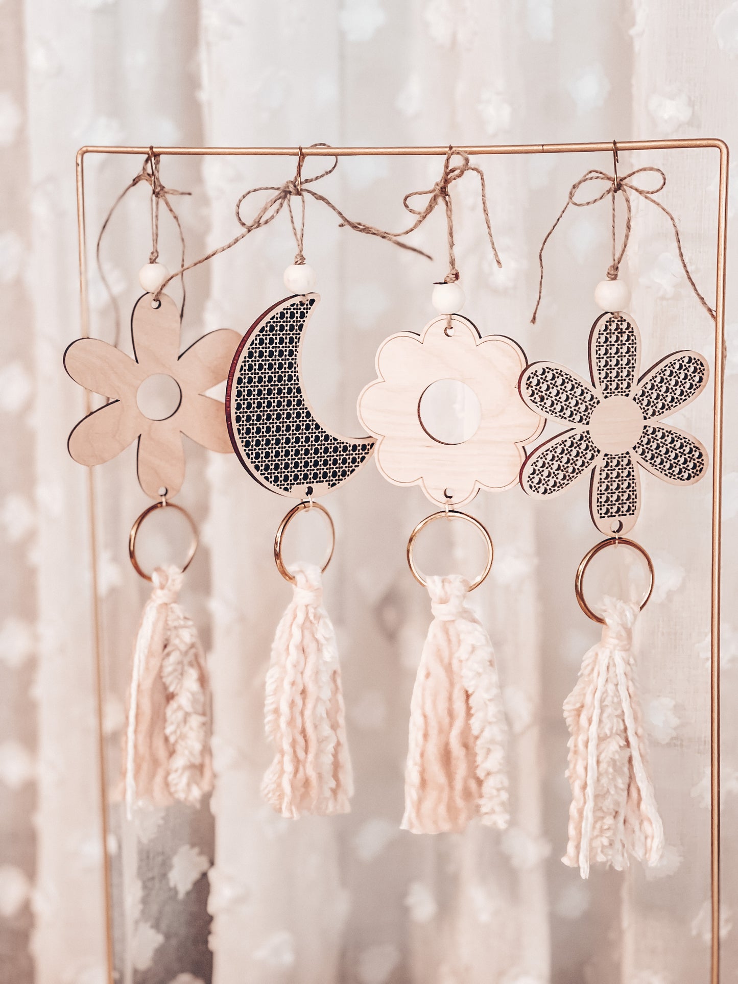 Macramé Wall or Rear Car Mirror Hanger